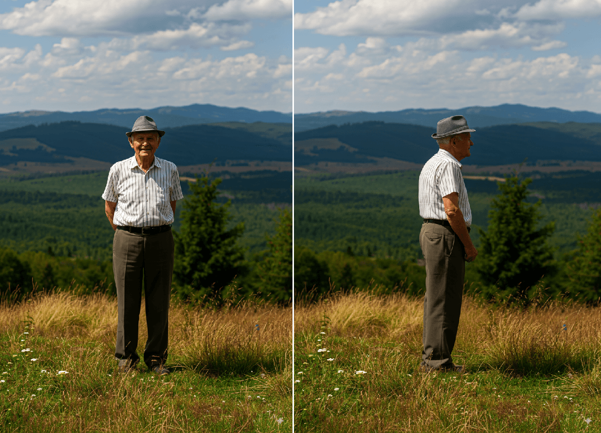 Multiple viewing angles of the same subject
